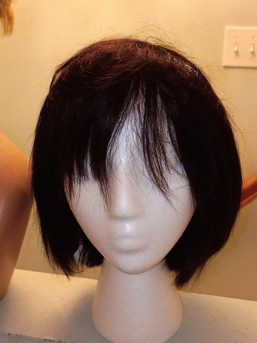 Classic Short Black Women's Wig with Bangs